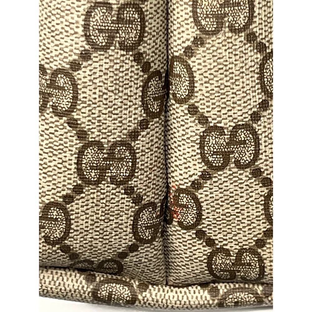 Gucci GG Supreme Sherry Line Tote Web Stripe Canvas Shopper Bag Italy Vintage - Picture 14 of 14